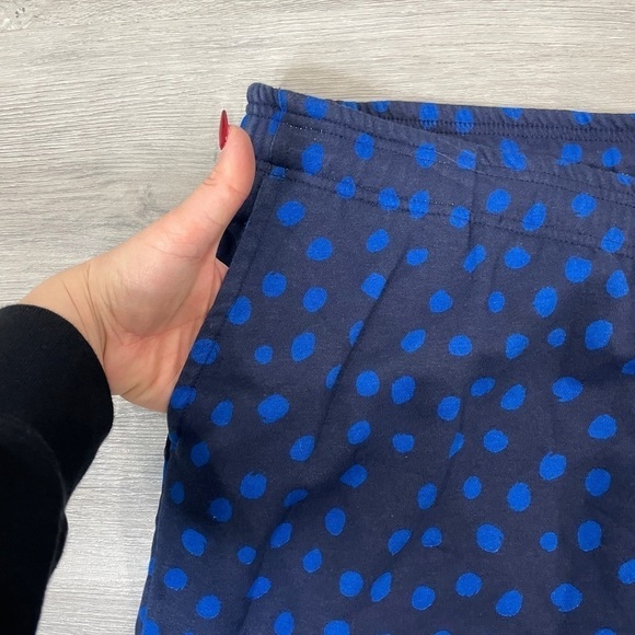 Nordstrom by Christina Martinez Fleece Shorts Navy Dot Paint Stripe 2XL - Picture 3 of 6